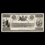 Canada, Bank of British North America, 5 dollars <br /> March 1, 1856
