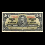 Canada, Bank of Canada, 20 dollars <br /> January 2, 1937