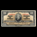 Canada, Bank of Canada, 100 dollars <br /> January 2, 1937