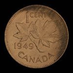 Canada, George VI, 1 cent <br /> 1949