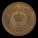 Canada, Province of Nova Scotia, 1 cent <br /> 1861