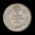 Canada, Edward VII, 5 cents <br /> 1903