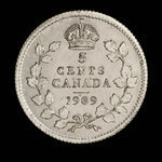 Canada, Edward VII, 5 cents <br /> 1909