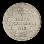 Canada, George V, 5 cents <br /> 1913