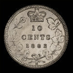 Canada, Victoria, 10 cents <br /> 1882