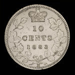 Canada, Victoria, 10 cents <br /> 1883