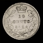 Canada, Victoria, 10 cents <br /> 1884