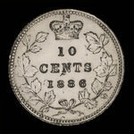 Canada, Victoria, 10 cents <br /> 1886