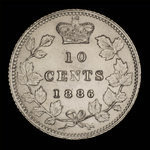 Canada, Victoria, 10 cents <br /> 1886