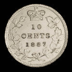 Canada, Victoria, 10 cents <br /> 1887