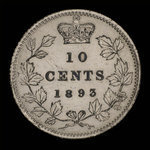 Canada, Victoria, 10 cents <br /> 1893