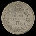 Canada, George V, 10 cents <br /> 1920