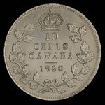 Canada, George V, 10 cents : 1920