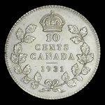 Canada, George V, 10 cents <br /> 1931