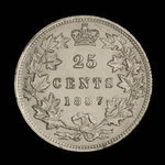 Canada, Victoria, 25 cents <br /> 1887