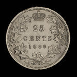 Canada, Victoria, 25 cents <br /> 1888