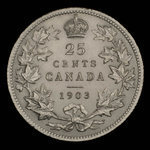 Canada, Edward VII, 25 cents <br /> 1903