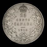 Canada, George V, 25 cents <br /> 1914