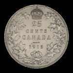 Canada, George V, 25 cents <br /> 1915