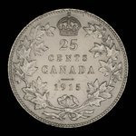 Canada, George V, 25 cents : 1915