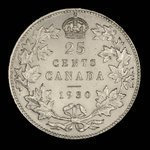 Canada, George V, 25 cents <br /> 1930