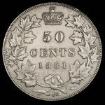 Canada, Victoria, 50 cents <br /> 1881