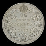 Canada, George V, 25 cents <br /> 1931
