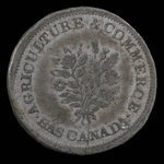 Canada, Numismatic & Antiquarian Society of Montreal, 1 sou <br /> 1865