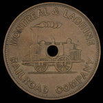 Canada, Montreal & Lachine Railroad Company, 1 fare, third class <br /> 1850