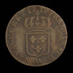 France, Louis XV, 1 sol : 1719