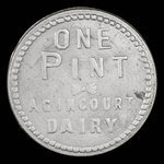 Canada, Agincourt Dairy, 1 pint, milk <br /> 1895