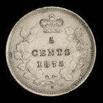 Canada, Victoria, 5 cents <br /> 1875