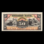Canada, Ontario Bank, 50 dollars <br /> June 1, 1888