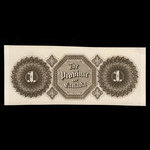 Canada, Province of Canada, 1 dollar <br /> 1866