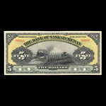 Canada, Bank of Saskatchewan, 5 dollars <br /> May 1, 1913