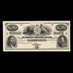 Canada, Union Bank of Prince Edward Island, 20 dollars <br /> 1872