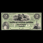 Canada, Bank of Upper Canada (York), 2 dollars <br /> 1861