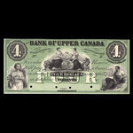 Canada, Bank of Upper Canada (York), 4 dollars <br /> 1861