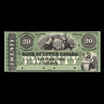 Canada, Bank of Upper Canada (York), 20 dollars <br /> 1861