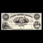 Canada, Bank of Upper Canada (York), 50 dollars <br /> 1861