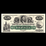 Canada, Bank of Yarmouth, 20 dollars <br /> 1869