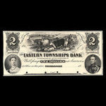 Canada, Eastern Townships Bank, 2 dollars <br /> 1859