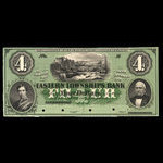 Canada, Eastern Townships Bank, 4 dollars <br /> 1859