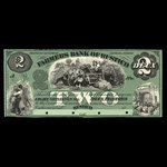 Canada, Farmers Bank of Rustico, 2 dollars <br /> 1864