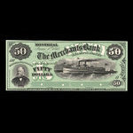 Canada, Merchants Bank (The), 50 dollars <br /> June 1, 1864