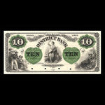 Canada, Niagara District Bank, 10 dollars <br /> 1862