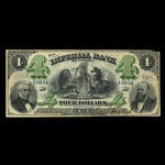 Canada, Imperial Bank of Canada, 4 dollars <br /> March 1, 1875