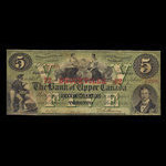 Canada, Bank of Upper Canada (York), 5 dollars <br /> July 5, 1859
