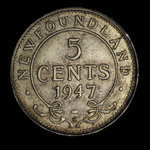 Canada, George VI, 5 cents <br /> 1947