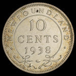 Canada, George VI, 10 cents <br /> 1938